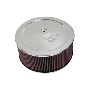 K&N Round Air Filter Assembly - 130mm flange 356mm diameter 146mm height 32mm drop base (60-1310)