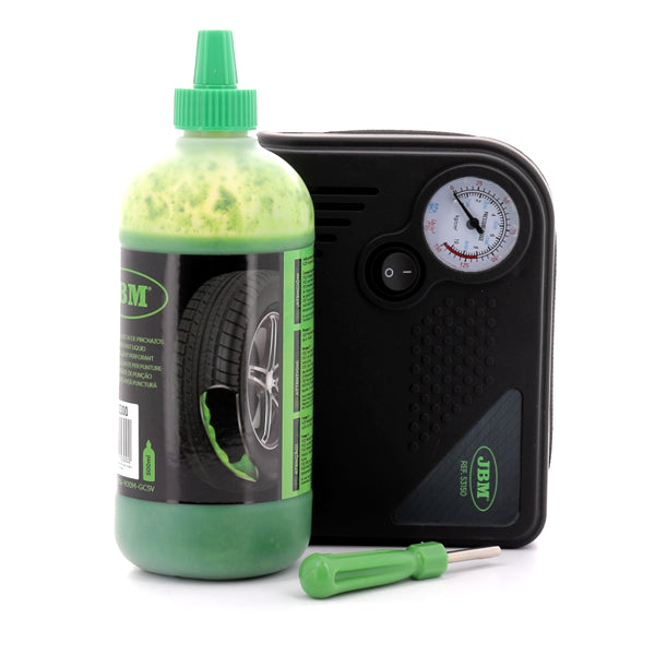 TIRE REPAIR KIT LIQUID SEALANT + JBM COMPRESSOR