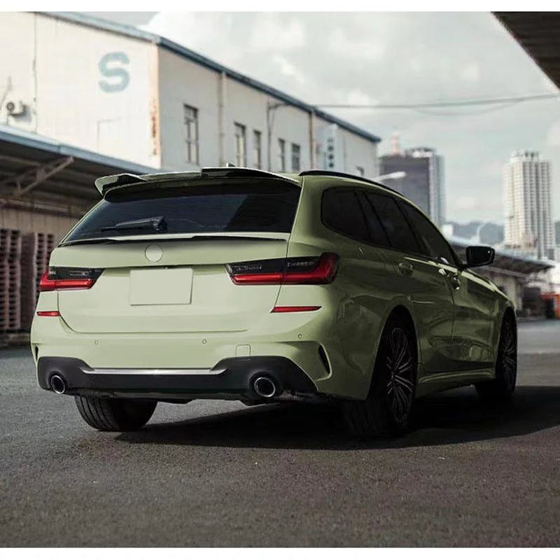 Aileron Spoiler Cap para BMW 3-Series G21 Touring 2019- (ABS Glossy Black)