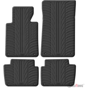 Tapetes de Borracha BMW 3-Series E46 1998-2005 (T profile 4 Tapetes + Clips de encaixe)