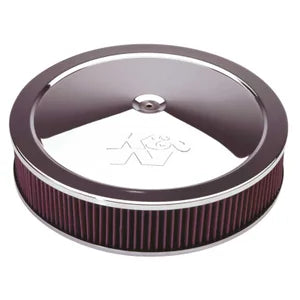 K&N Round Air Filter Assembly - 186mm flange 406mm diameter 83mm height 25mm drop base (60-1640)