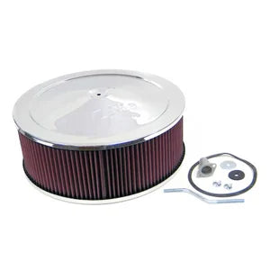 K&N Round Air Filter Assembly - 130mm flange 356mm diameter 133mm height (60-1420)
