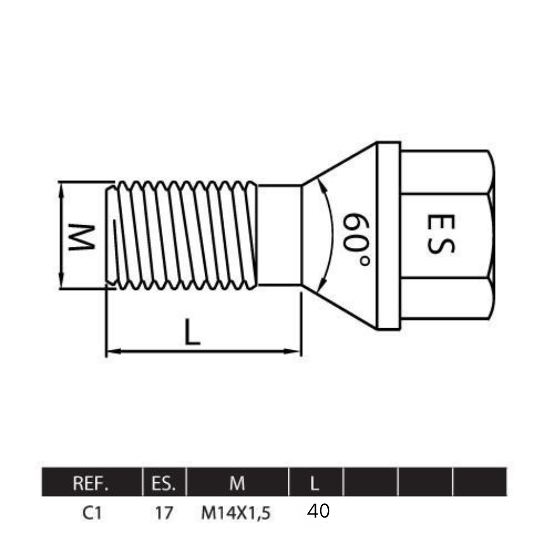 Parafusos Segurança M14X1.5 FARAD Starlock C4