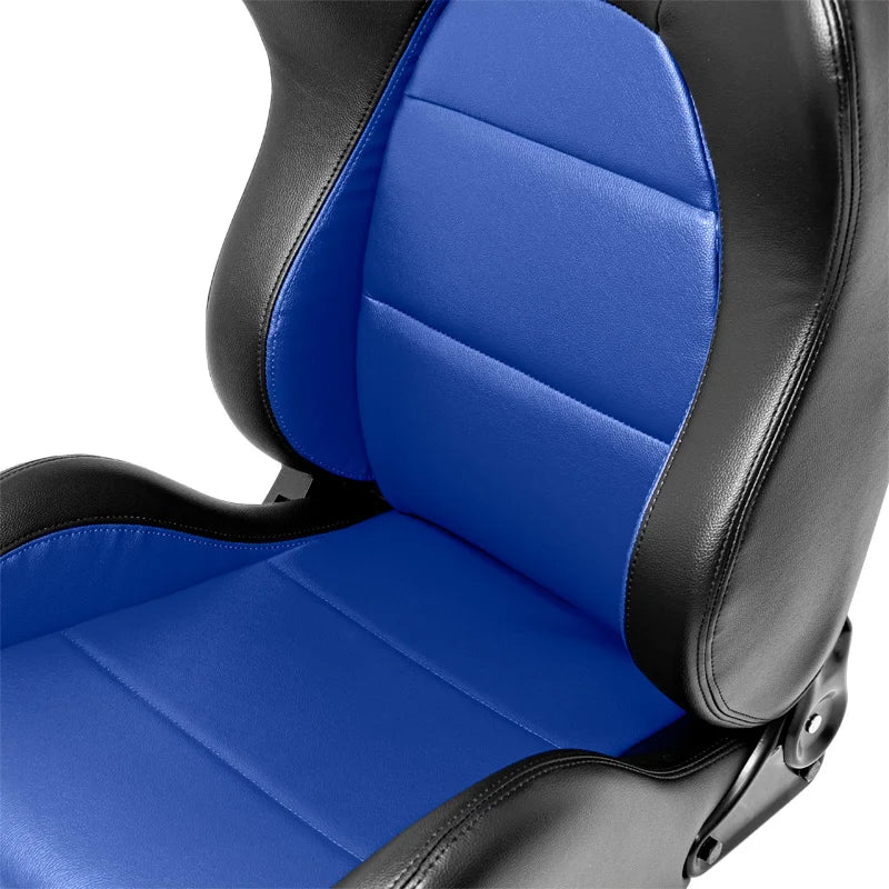 Backets Eco Soft Preto / Azul em Pele Sintética