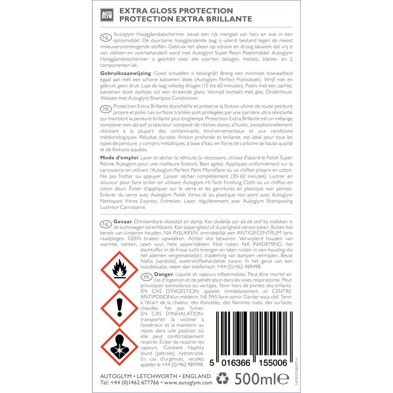 Autoglym Extra Gloss Protection - Protecção Extra Brilho