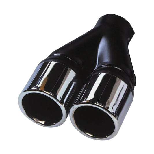 Ponteira de Escape AutoStyle Cromada Dupla redonda 70m x 200mm