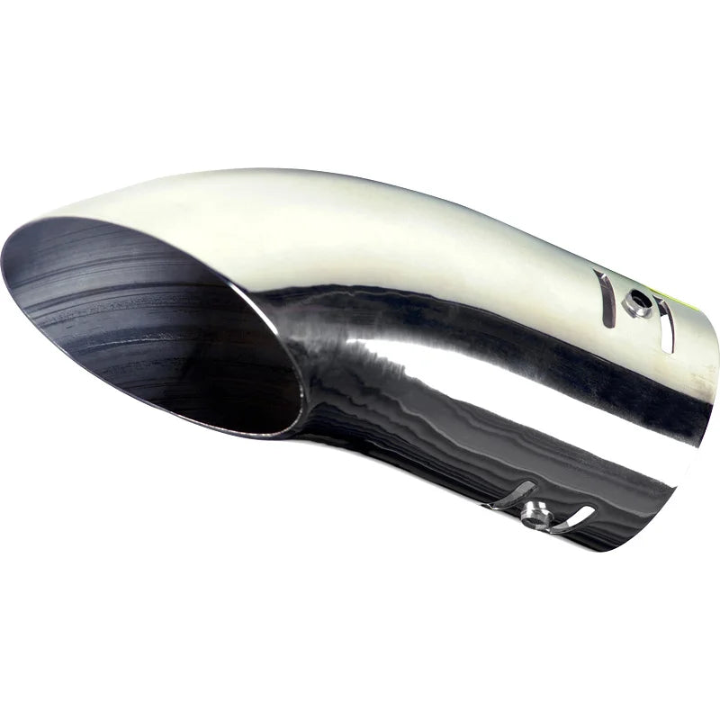 Ponteira de Escape AutoStyle Cromada Curva 63x70mm comprimento 170mm