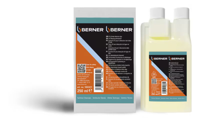 Berner Corante UV para detecção de fugas de óleo