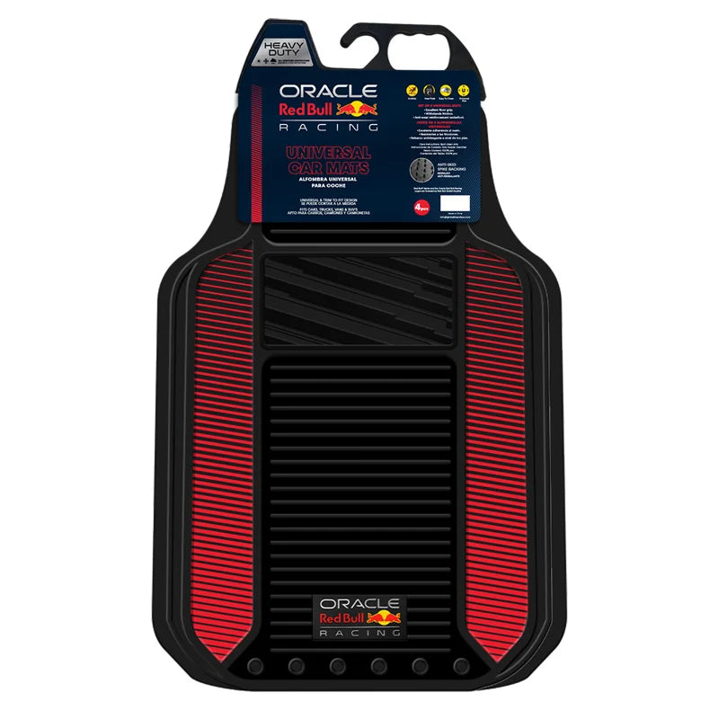 Red Bull Oracle Conjunto de 2 tapetes auto universais 'Heavy Duty'- Preto/Vermelho