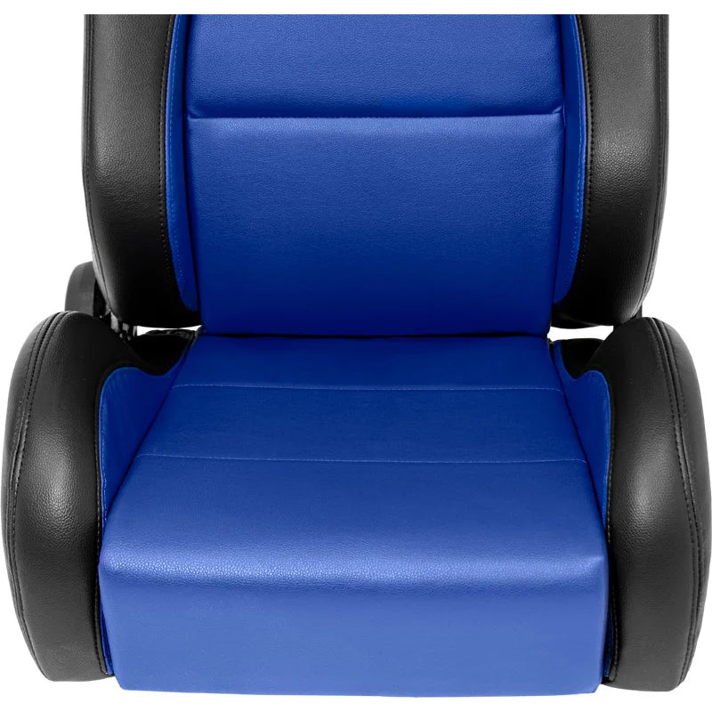 Backets Eco Soft Preto / Azul em Pele Sintética