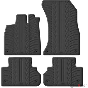 Tapetes de Borracha Audi Q5 2017-2024 incl. Sportback (T profile 4 Tapetes + Clips de encaixe)