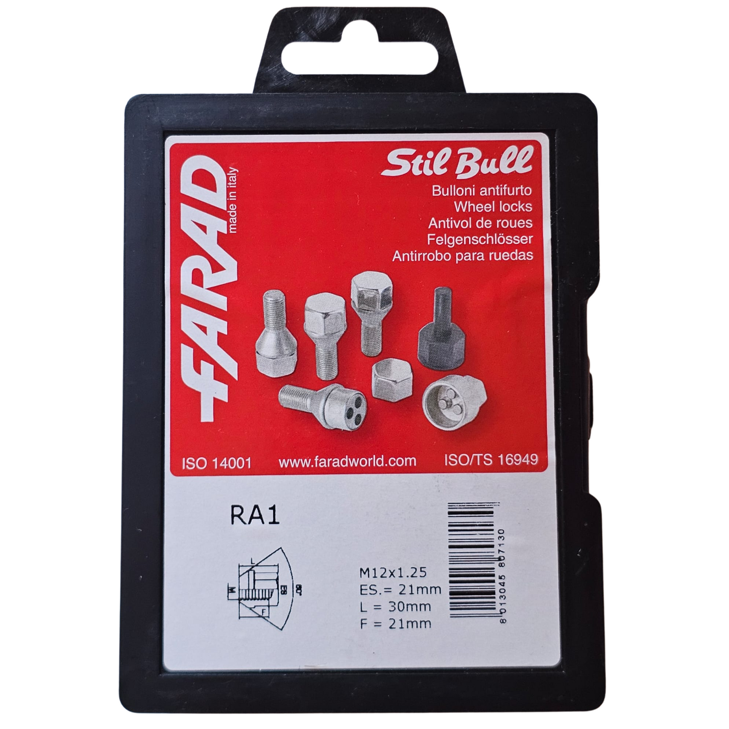 M12X1.25 FARAD STIL BULL RA1 Safety Nuts