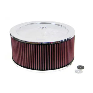 K&N Round Air Filter Assembly - 186mm flange 279mm diameter 178mm height (60-1250)