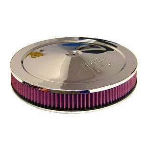 K&N Round Air Filter Assembly - 130mm flange 356mm diameter 98mm height (60-1263)