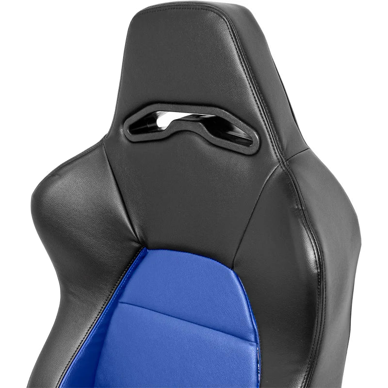 Backets Eco Soft Preto / Azul em Pele Sintética