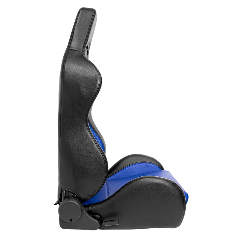 Backets Eco Soft Preto / Azul em Pele Sintética