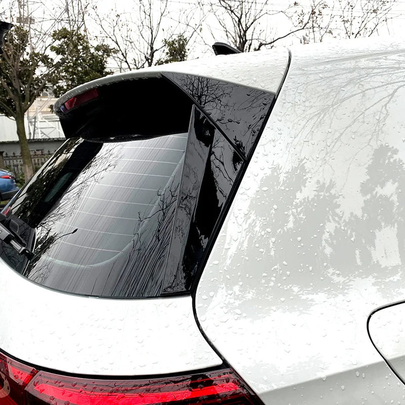 Conjunto spoilers laterais vidro traseiro para Volkswagen Golf VIII HB 3/5-portas 2020- (ABS Glossy Black)