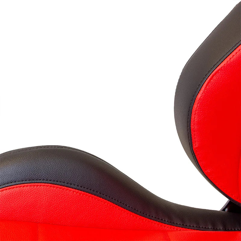 Eco Soft Black/Red Synthetic Leather Backpacks
