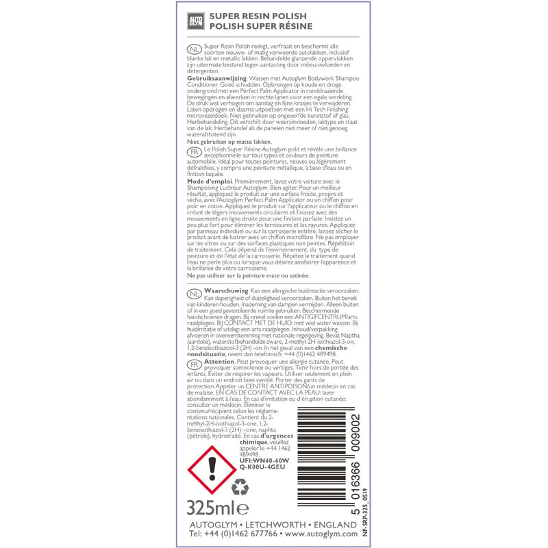 AUTOGLYM Polimento Super Resina - Super Resin Polish