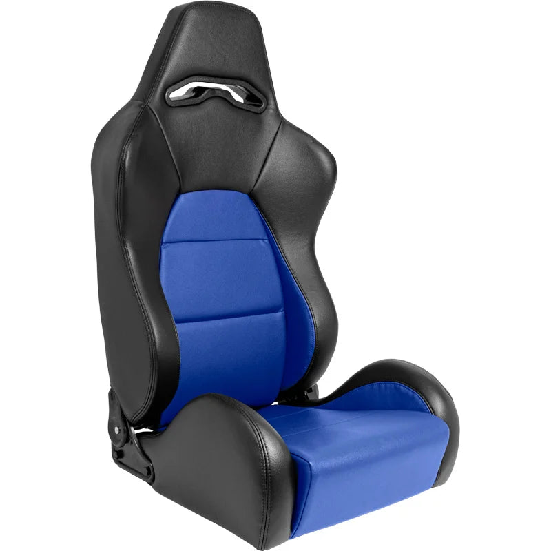 Backets Eco Soft Preto / Azul em Pele Sintética