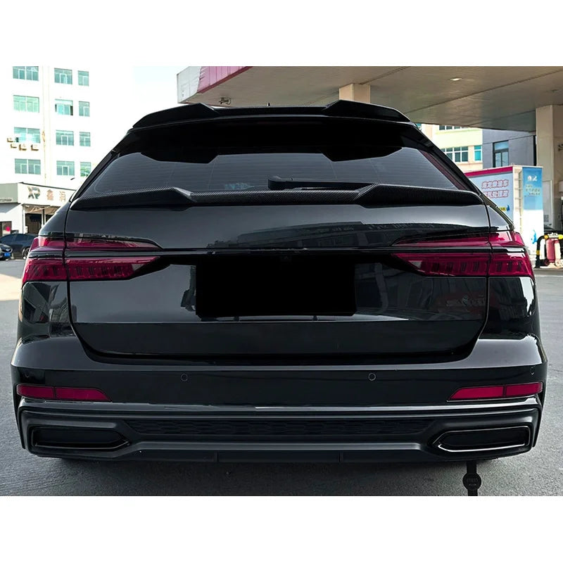 Lower mid Spoiler Aileron Traseiro para Audi A6 (C8) Avant 2018-2024 (ABS Glossy Black)