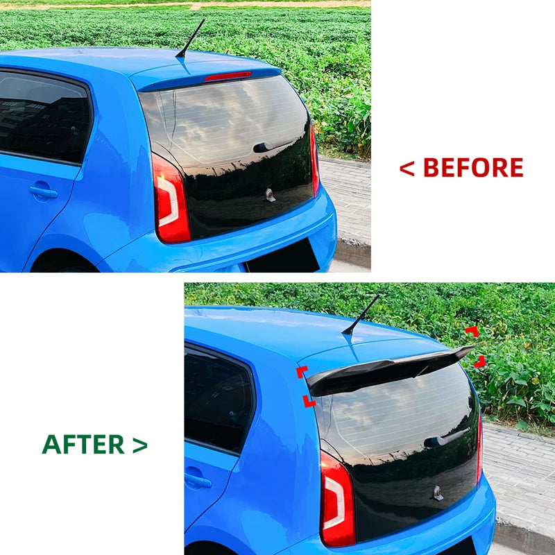 Aileron Spoiler Cap para Volkswagen Up! excl. GTi & Seat Mii & Skoda Citigo 2011- (ABS Glossy Black)