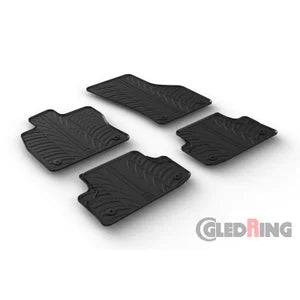 Tapetes de Borracha Audi A3 (8V) HB/Sportback/Sedan 2012-2020 (T profile 4 pieces + Clips de encaixe)