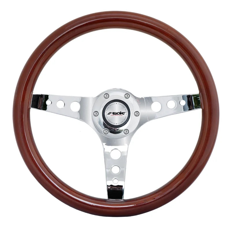 Volante Universal Simoni Racing Arnoux - Madeira - Diâmetro 350mm