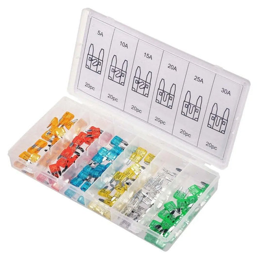 Kit of 120 Mini Fuses from 5 to 30 Amps