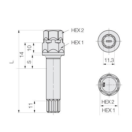 CHAVE PARAFUSOS / FEMEAS INTERIOR HEX 17/19MM