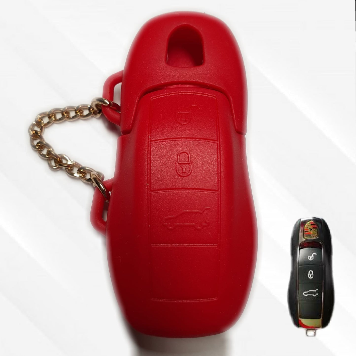 Capa Chave Porsche Silicone Vermelho