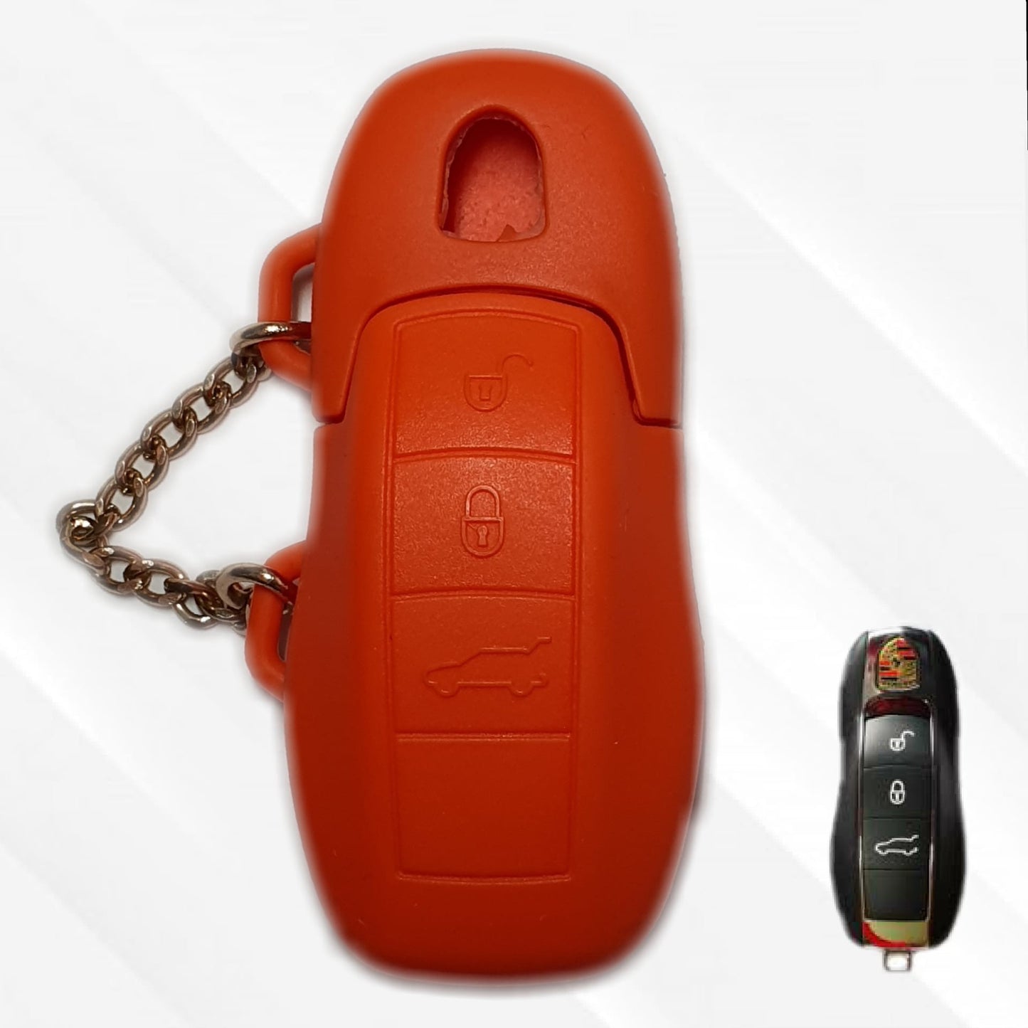 Capa Chave Porsche Silicone Laranja