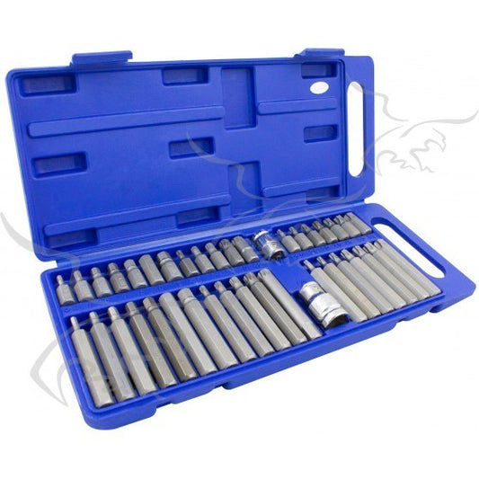 Set of 40 Torx, Hex, Allen and Spline Bits