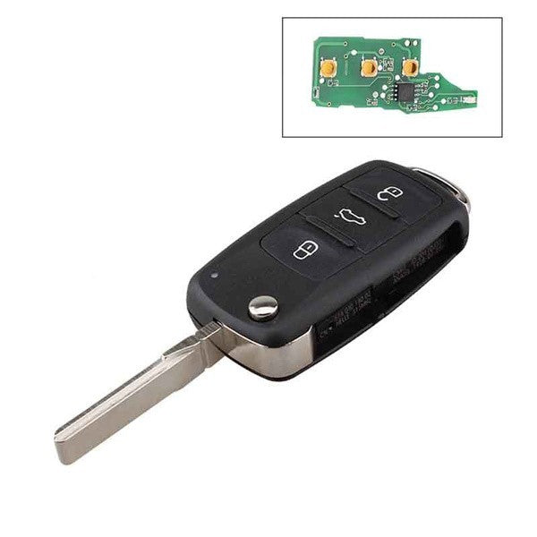 3 Button Key Shell for Audi Seat Skoda VW