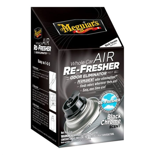 Meguiars Eliminates Odors Air Refreshener - Black Chrome