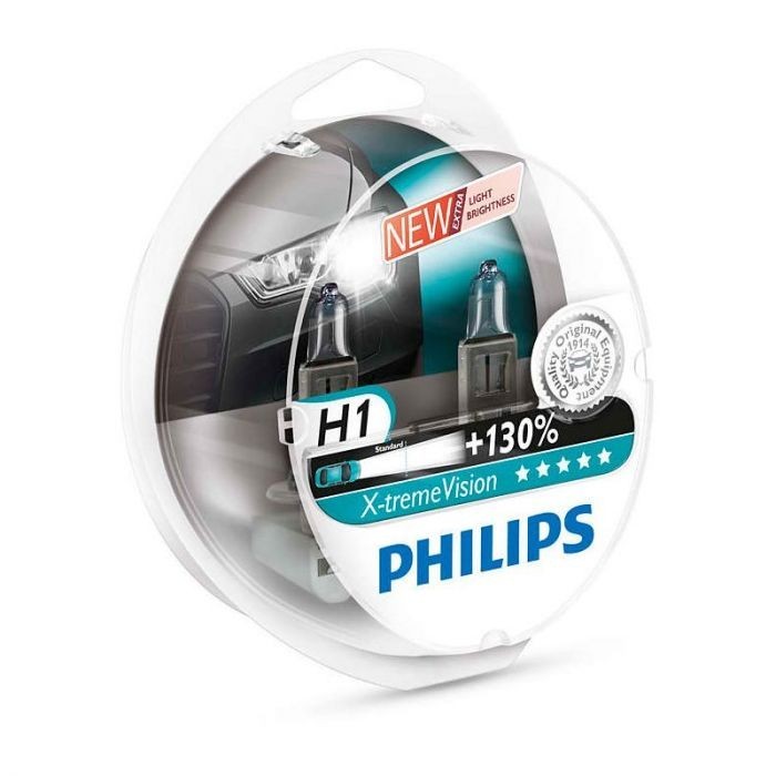 Philips X-Treme Vision H1 55W/12V halogen bulbs, set of 2
