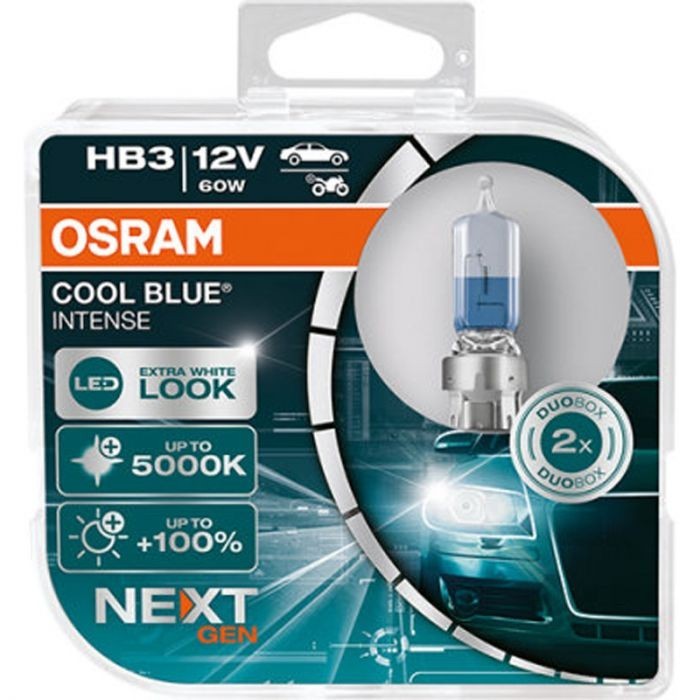 Lâmpadas de halogéneo Osram Cool Blue intense NextGen - HB3 12V/60W - conjunto de 2