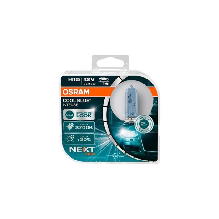 Osram Cool Blue Intense NextGen Halogen Bulbs - H15 - 12V/55-15W - set of 2