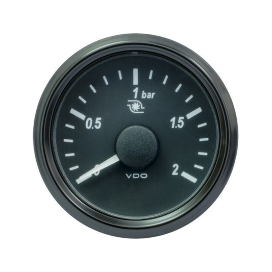 Manómetro Pressão Turbo VDO SINGLEVIU 0-2Bars 52mm