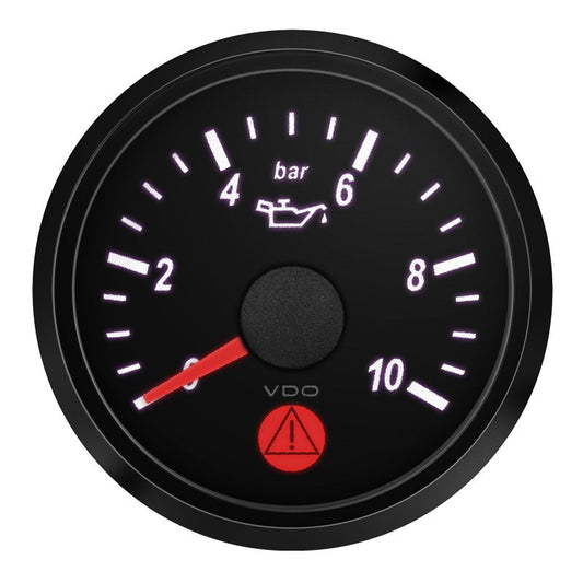 VDO SINGLEVIU Oil Pressure Gauge 52MM 0-10 BARS