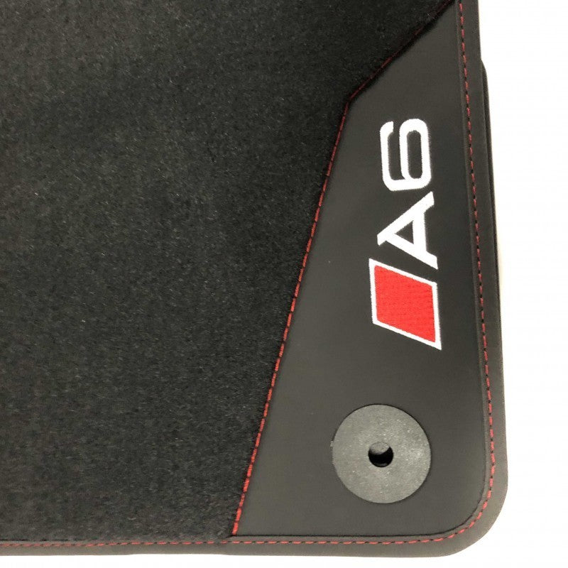Tapetes AUDI A6 C5 com Logotipo Bordado Pele