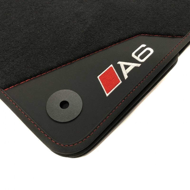 Tapetes AUDI A6 C5 com Logotipo Bordado Pele