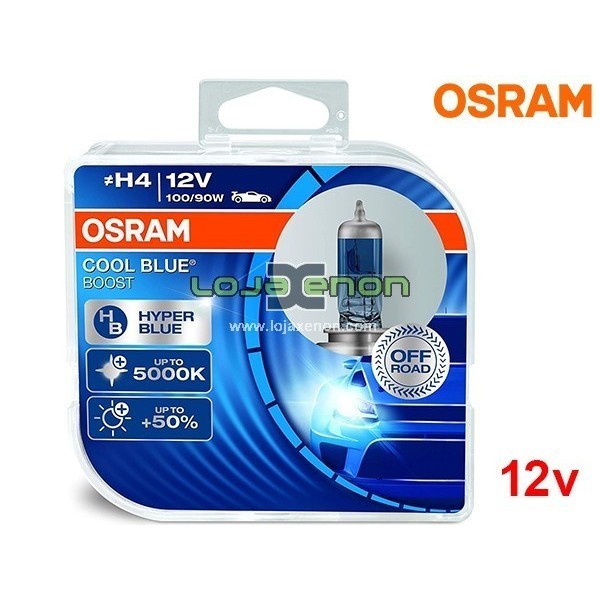 Lâmpadas halogéneo Osram Cool Blue Boost NextGen - H4 12V/90W WSW - conjunto de 2