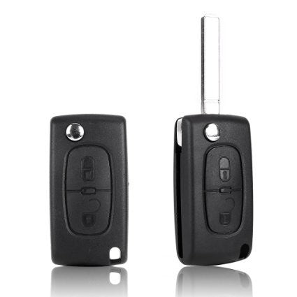 Peugeot 2-button remote control key housing