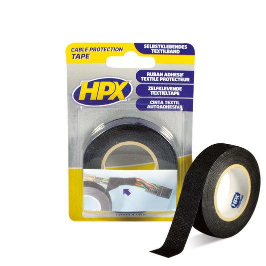 Textile insulating tape for wiring Black 19mmx10m
