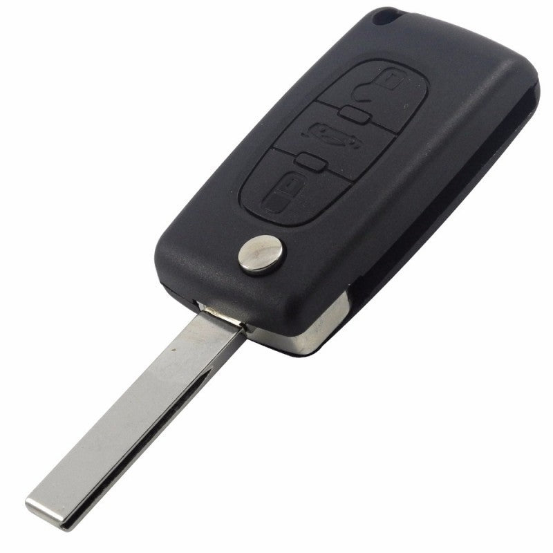 Carcaça chave comando 3 botões Peugeot (Porta Bagagem)