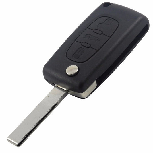 Peugeot 3-button remote control key housing (Trunk)