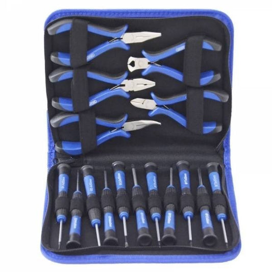 16-piece precision pliers and wrench set