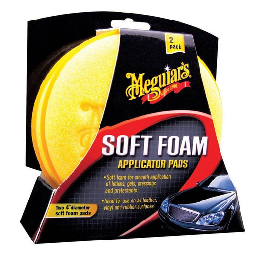 Meguiars Soft Foam Cleaning Pads - Diameter 10.2cm, Set of 2.