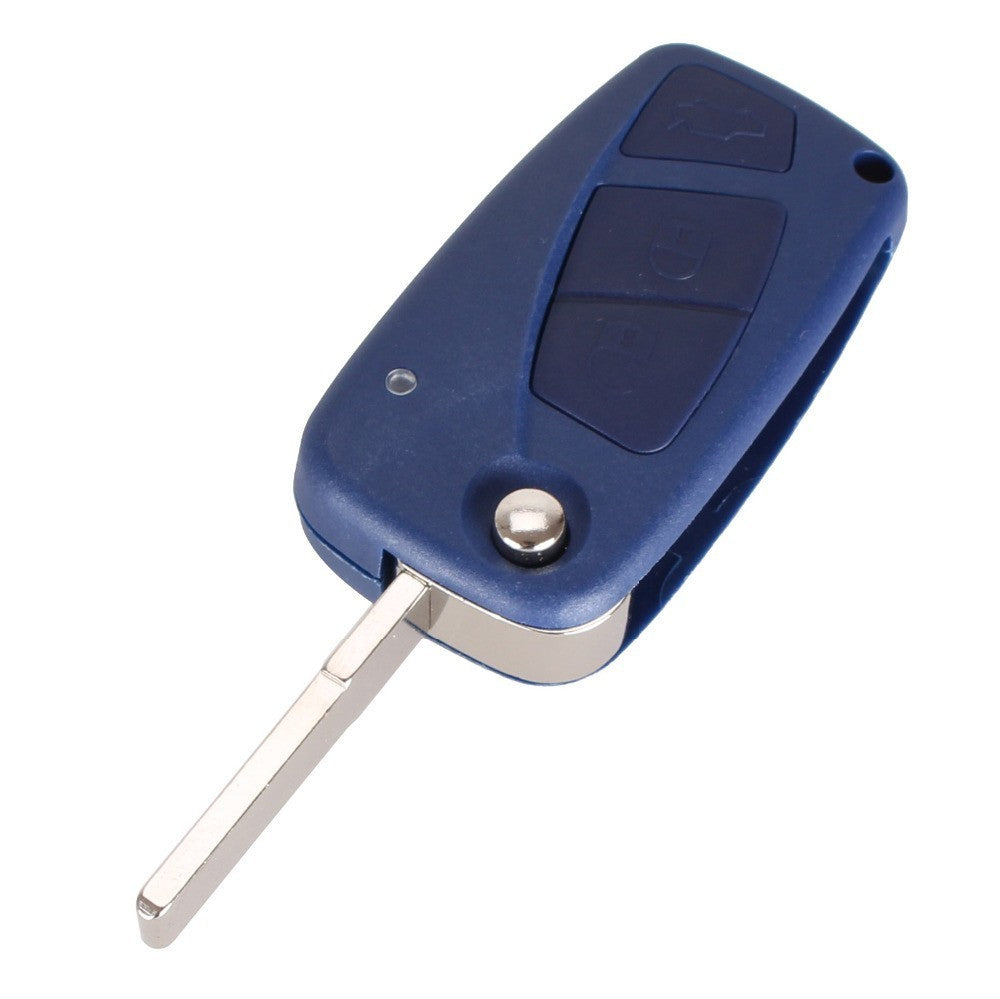 Fiat 3 botões carcaça e chave Azul